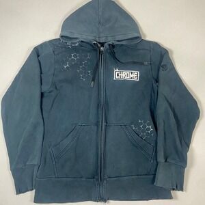 Mountain Hardwear Zip Up Hoodie Hexagon Graphic Embroidered Logo Full Zip Men